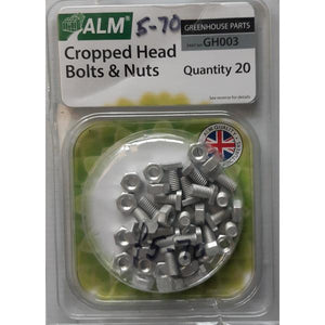 ALM Cropped Head Bolts & Nuts Pack of 20