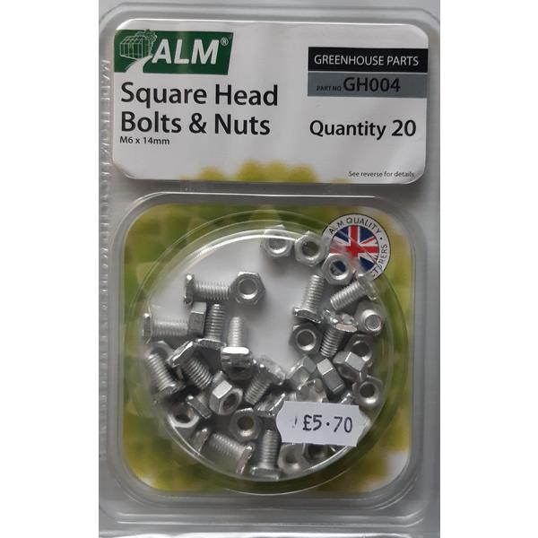 Square Head Bolts & Nuts 20